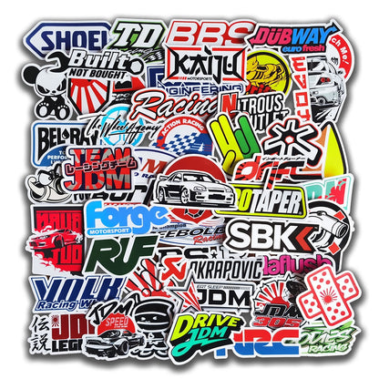 10/50/100pcs Cool Car Styling JDM Stickers